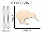 Unfinished Wooden Kiwi Shape - New Zealand - Animal - Bird - Wildlife - Craft - up to 24" DIY-24 Hour Crafts