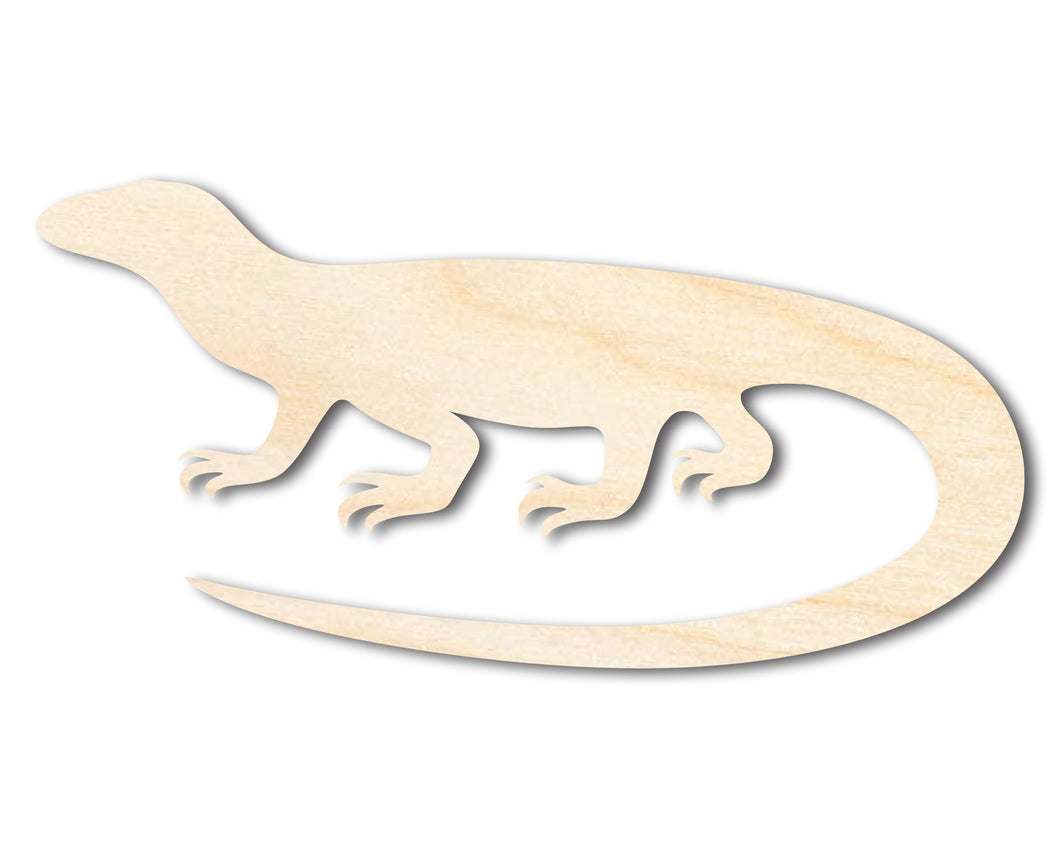 Unfinished Wood Komodo Dragon Shape - Craft - up to 36