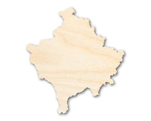 Load image into Gallery viewer, Unfinished Wood Kosovo Country Shape - Southeast Europe Craft - up to 36&quot; DIY
