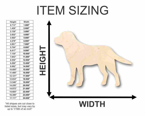 Unfinished Wooden Black Golden Labrador Dog Shape - Animal - Pet - Craft - up to 24" DIY-24 Hour Crafts