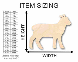 Unfinished Wooden Lamb Sheep Shape - Farm Animal - Craft - up to 24" DIY-24 Hour Crafts