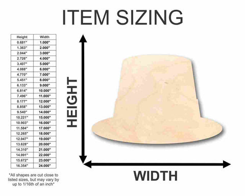 Unfinished Wooden Leprechaun Hat Shape - St Patrick's - Craft - up to 24" DIY-24 Hour Crafts
