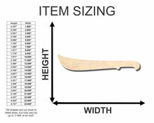 Load image into Gallery viewer, Unfinished Wooden Machete Shape - Jungle - Craft - up to 24&quot; DIY-24 Hour Crafts
