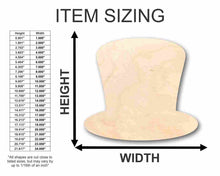 Load image into Gallery viewer, Unfinished Wooden Hat - Magician&#39;s Top Hat- Craft up to 24&quot; DIY-24 Hour Crafts

