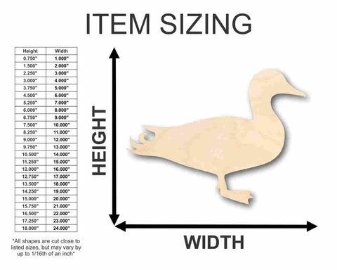 Unfinished Wooden Mallard Duck Shape - Animal - Wildlife - Craft - up to 24" DIY-24 Hour Crafts