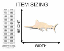 Load image into Gallery viewer, Unfinished Wooden Marlin Shape - Swordfish - Ocean - Fishing - Craft - up to 24&quot; DIY-24 Hour Crafts
