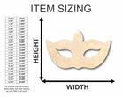 Unfinished Wooden Masquerade Mask Shape - Party - Carnival - Craft up to 24" DIY-24 Hour Crafts