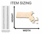 Unfinished Wooden Massachusetts Shape - State - Craft - up to 24" DIY-24 Hour Crafts