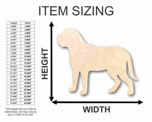 Unfinished Wooden Mastiff Dog Shape - Animal - Pet - Craft - up to 24" DIY-24 Hour Crafts