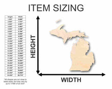 Load image into Gallery viewer, Unfinished Wooden Michigan Shape (2 Pieces) - State - Craft - up to 24&quot; DIY-24 Hour Crafts
