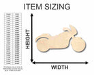 Unfinished Wooden Motorcycle Shape - Biker - Craft - up to 24" DIY-24 Hour Crafts