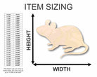Unfinished Wooden Mouse Shape - Animal - Wildlife - Craft - up to 24" DIY-24 Hour Crafts