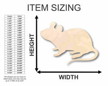 Load image into Gallery viewer, Unfinished Wooden Mouse Shape - Animal - Wildlife - Craft - up to 24&quot; DIY-24 Hour Crafts
