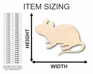 Unfinished Wooden Mouse Shape - Animal - Wildlife - Craft - up to 24" DIY-24 Hour Crafts