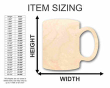 Load image into Gallery viewer, Unfinished Wooden Coffee Mug Shape - Kitchen - Craft - up to 24&quot; DIY-24 Hour Crafts
