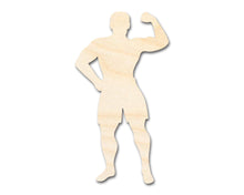 Load image into Gallery viewer, Unfinished Wood Body Builder Shape - Craft - up to 36&quot; DIY
