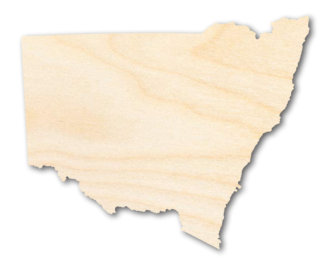 Unfinished Wood New South Wales State Shape - Australia State Craft - up to 36