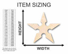 Unfinished Wooden Ninja Star Shape - Craft - up to 24" DIY-24 Hour Crafts