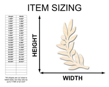 Load image into Gallery viewer, Unfinished Wood Olive Branch Shape - Craft - up to 36&quot; DIY
