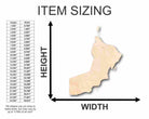 Unfinished Wooden Oman Shape - Country - Craft - up to 24" DIY-24 Hour Crafts