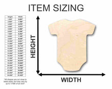 Load image into Gallery viewer, Unfinished Wooden Onesie Shape - Baby - Craft - up to 24&quot; DIY-24 Hour Crafts
