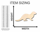 Unfinished Wooden Otter Shape - Animal - Craft - up to 24" DIY-24 Hour Crafts