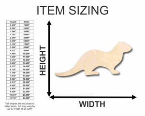 Unfinished Wooden Otter Shape - Animal - Craft - up to 24" DIY-24 Hour Crafts