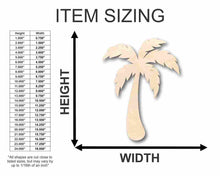 Load image into Gallery viewer, Unfinished Wooden Palm Tree Shape - Beach - Tropical - Craft - up to 24&quot; DIY-24 Hour Crafts
