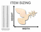Unfinished Wooden Peace Dove Shape - Bird - Wildlife - Craft - up to 24" DIY-24 Hour Crafts