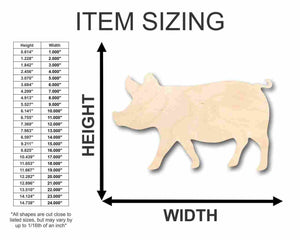 Unfinished Wooden Pig Shape - Farm Animal - Craft - up to 24" DIY-24 Hour Crafts