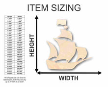 Load image into Gallery viewer, Unfinished Wooden Pirate Ship Shape - Pirates - Craft - up to 24&quot; DIY-24 Hour Crafts
