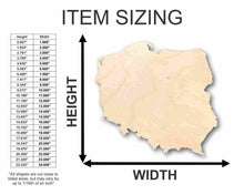 Load image into Gallery viewer, Unfinished Wooden Poland Shape - Country - Craft - up to 24&quot; Width DIY-24 Hour Crafts
