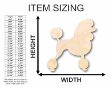 Load image into Gallery viewer, Unfinished Wooden Poodle Dog Shape - Animal - Pet - Craft - up to 24&quot; DIY-24 Hour Crafts
