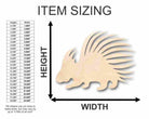 Unfinished Wooden Porcupine Shape - Animal - Wildlife - Craft - up to 24" DIY-24 Hour Crafts