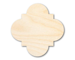 Unfinished Wood Quatrefoil Shape - Craft - up to 46" DIY