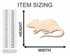 Unfinished Wooden Rat Shape - Animal - Wildlife - Craft - up to 24" DIY-24 Hour Crafts