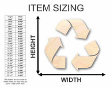 Load image into Gallery viewer, Unfinished Wooden Recycling Symbol Shape - (3 Piece) Craft - up to 24&quot; DIY-24 Hour Crafts
