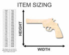 Unfinished Wooden Revolver Shape - Gun - Police - Military - Craft - up to 24" DIY-24 Hour Crafts