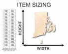 Unfinished Wooden Rhode Island Shape - State - Craft - up to 24" DIY-24 Hour Crafts