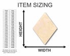 Unfinished Wooden Rhombus Shape - Craft - up to 24" DIY-24 Hour Crafts