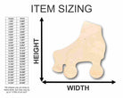 Unfinished Wooden Roller Skate Shape - Craft - up to 24" DIY-24 Hour Crafts