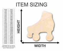 Load image into Gallery viewer, Unfinished Wooden Roller Skate Shape - Craft - up to 24&quot; DIY-24 Hour Crafts
