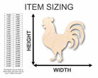 Unfinished Wooden Rooster Chicken Shape - Farm Animal - Craft - up to 24" DIY-24 Hour Crafts