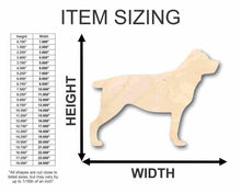Load image into Gallery viewer, Unfinished Wooden Rottweiler Dog Shape - Animal - Pet - Craft - up to 24&quot; DIY-24 Hour Crafts
