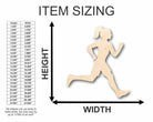 Unfinished Wooden Running Girl Shape - Track Cross Country - Sports - Room Decor - up to 24" DIY-24 Hour Crafts