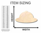 Unfinished Wooden Safari Hat Shape - Explore - Craft - up to 24" DIY-24 Hour Crafts