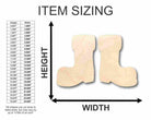 Unfinished Wooden Santa Claus Boots Shape - Christmas - Ornament - Craft - up to 24" DIY-24 Hour Crafts