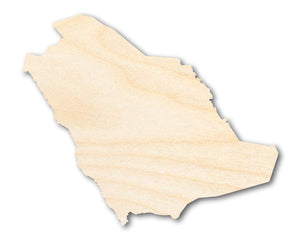 Unfinished Wood Saudi Arabia Country Shape - Middle East Craft - up to 36" DIY