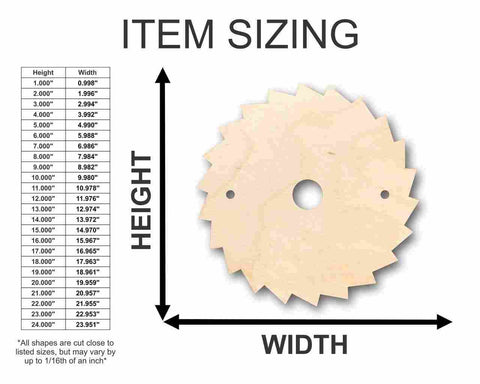 Unfinished Wooden Saw Blade Shape - Construction - Tool - Craft - up to 24" DIY-24 Hour Crafts