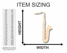 Unfinished Wooden Saxophone Shape - Music - Craft - up to 24" DIY-24 Hour Crafts